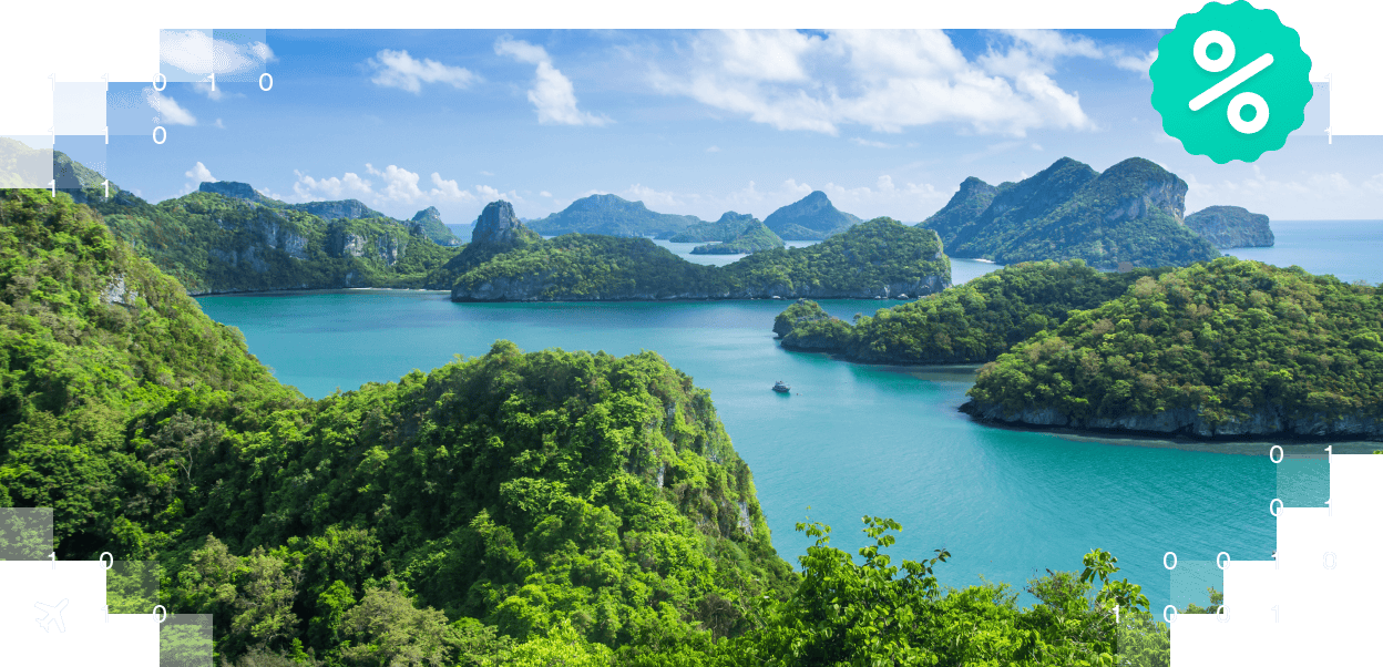 Widok majestatycznych gór mieszających się z morzem.